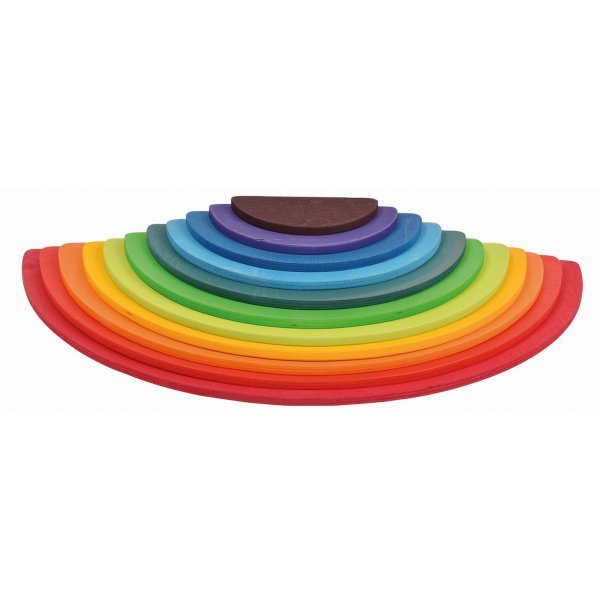 Arc-en-ciel en demi-cercles en bois 11 pices
