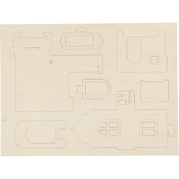 Figurine de chantier 3D - Maison avec balcon