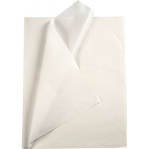 Papier de soie - blanc - 50 x 70 cm - 14 g -10 feuilles Papier de soie - blanc - 50 x 70 cm - 14 g -10 feuilles