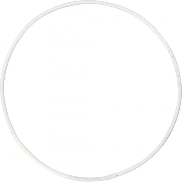 Anneau en mtal - blanc - 10 cm - 10 pcs