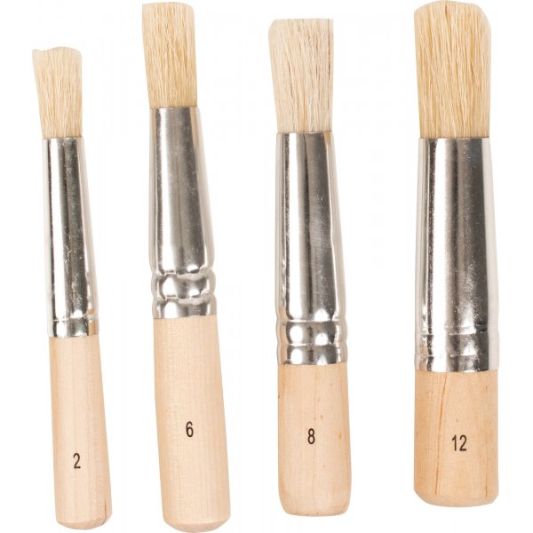 Jeu de pinceaux  pochoir 4 pices