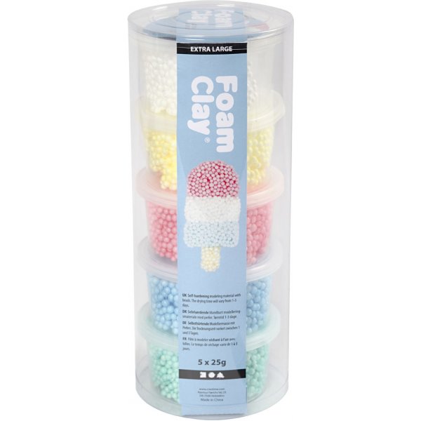 Foam Clay Extra Large - couleurs mlanges - 5 x 25 g