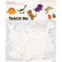 Figurines en carton TeaCH Me - Dinosaures - blanc - 16 pcs