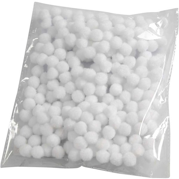 Pompons - blanc - 200 pcs