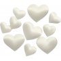 Coeurs en satin - blanc cass - 70 pcs