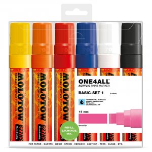Marqueurs acryliques One4All 15mm 6 Pens - Basic I Marqueurs acryliques One4All 15mm 6 Pens - Basic I