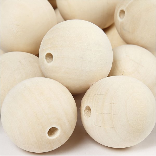 Perles en bois - Ø35 mm - 50 pcs Perles en bois - Ø35 mm - 50 pcs
