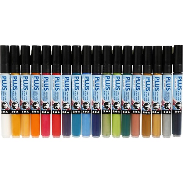 Marqueur Plus Color - couleurs mlanges - 18 pcs