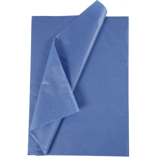 Papier de soie - bleu - 50 x 70 cm - 14 g -10 feuilles Papier de soie - bleu - 50 x 70 cm - 14 g -10 feuilles