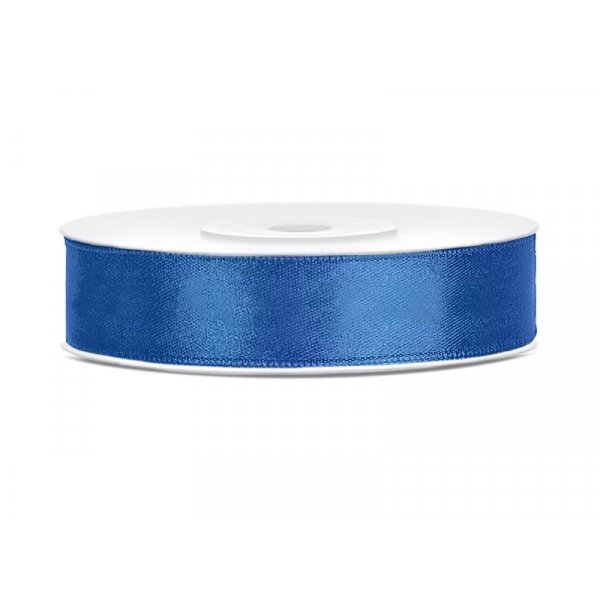 Ruban Satin - 25 m - Bleu Royal - Largeur : 12mm