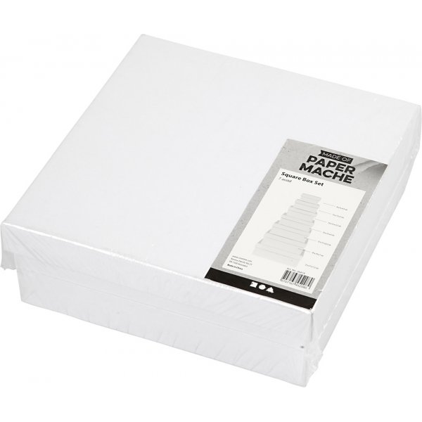 Botes carres - blanches - 7 pcs