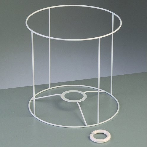 Corps de lampe cadre 20 cm /  20 cm - rond blanc