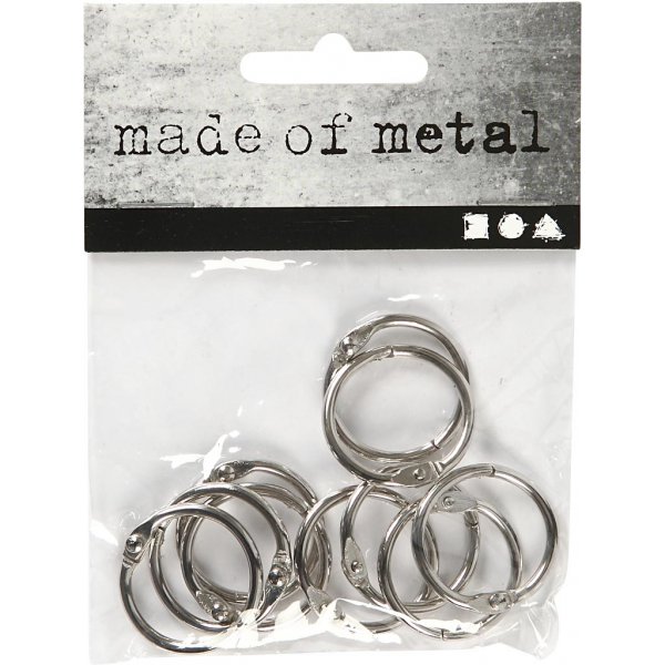 Anneau de livre - 19 mm - 10 pcs