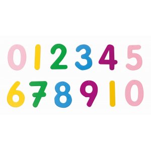 Chiffres transparents en couleur 14 pcs Chiffres transparents en couleur 14 pcs