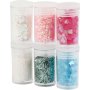 Paillettes et paillettes - couleurs pastel - 6 x 5 g