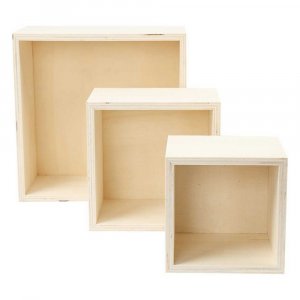 Boîtes non traitées sous forme de boîte - paquet de 3 Boîtes non traitées sous forme de boîte - paquet de 3