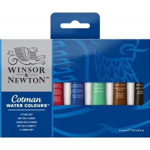 Peinture aquarelle W&N Set 6 tubes de 8 ml Peinture aquarelle W&N Set 6 tubes de 8 ml