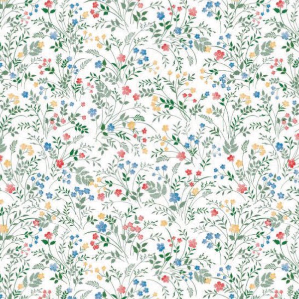 Toile cire Petites fleurs - Multicolore