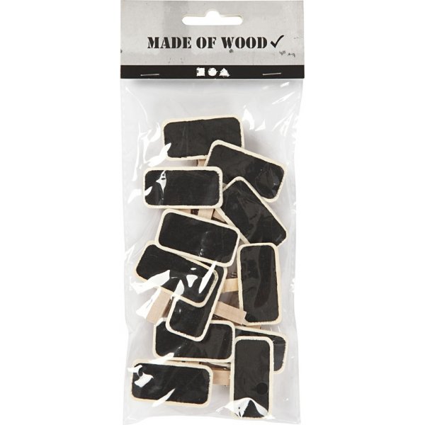 Planche avec clip - 4 x 2 cm - 12 pcs Planche avec clip - 4 x 2 cm - 12 pcs