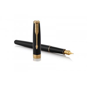 Stylo plume Parker - Sonnet Laque Noire - Stylo plume GT - Moyen Stylo plume Parker - Sonnet Laque Noire - Stylo plume GT - Moyen