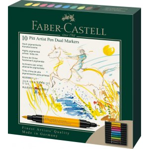 Stylo à dessin - Faber-Castell - Pitt Artist Dual Marker - 10 pcs Stylo à dessin - Faber-Castell - Pitt Artist Dual Marker - 10 pcs