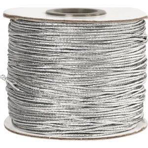 Cordon élastique 1 mm - argent métallisé - 100 m Cordon élastique 1 mm - argent métallisé - 100 m