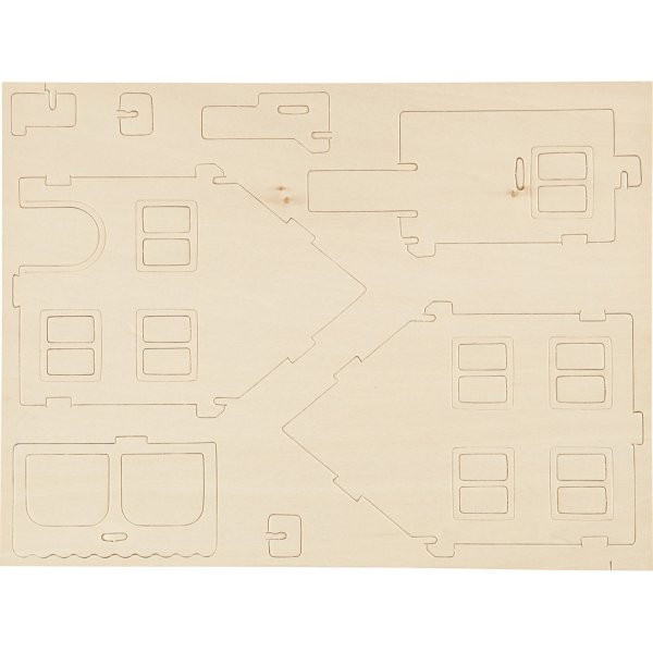 Figurine de construction 3D - Maison avec porche