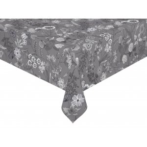 Toile cirée PVC Hilda - Gris/Gris Toile cirée PVC Hilda - Gris/Gris