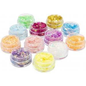 Argile pailletée, couleurs mélangées, 12x5 ml Argile pailletée, couleurs mélangées, 12x5 ml
