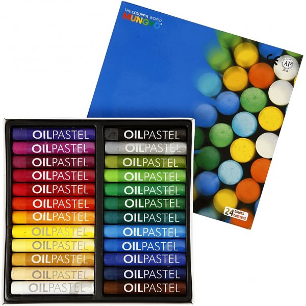 Pastels à l'huile Mungyo - couleurs mélangées - 24 pcs Pastels à l'huile Mungyo - couleurs mélangées - 24 pcs