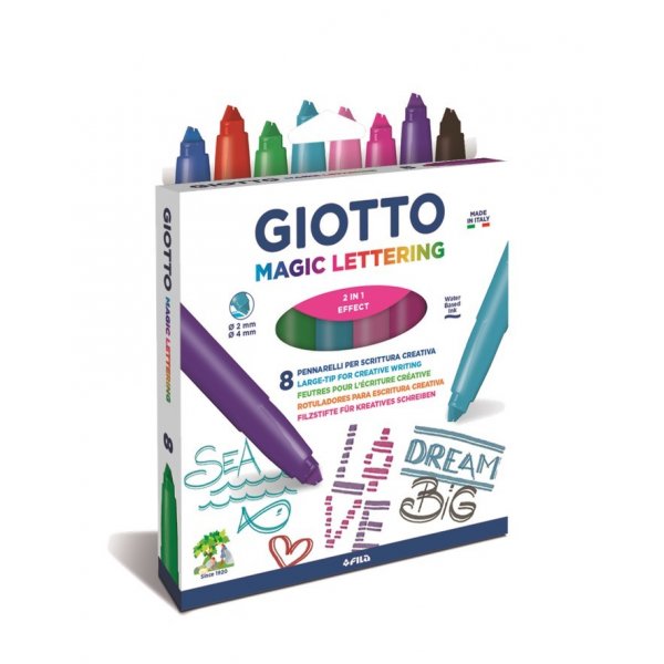 Stylo plume Giotto Magic Lettering - paquet de 8