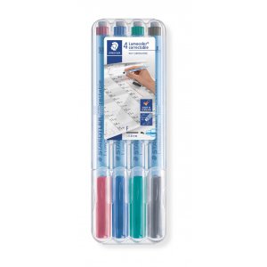 Stylo marqueur effaçable Lumocolor 0,6 mm - 4 couleurs Stylo marqueur effaçable Lumocolor 0,6 mm - 4 couleurs