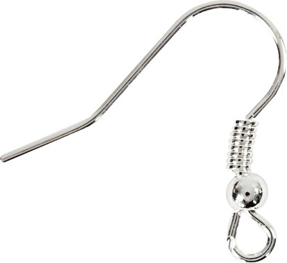 Crochets d'oreilles franais - plaqu argent - 10 pcs