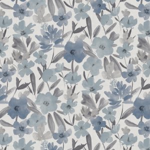 Toile cirée PVC Fleur - Bleu Toile cirée PVC Fleur - Bleu