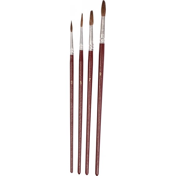 Set de pinceaux aquarelle - 4 tailles - 4 pcs