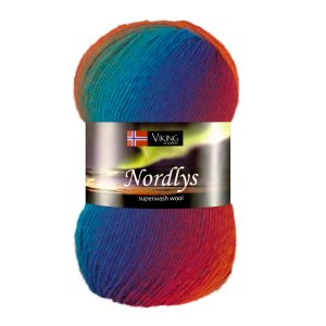 Fil Viking Nordlys 100g - Multi Bleu/rouge/orange (949) Fil Viking Nordlys 100g - Multi Bleu/rouge/orange (949)