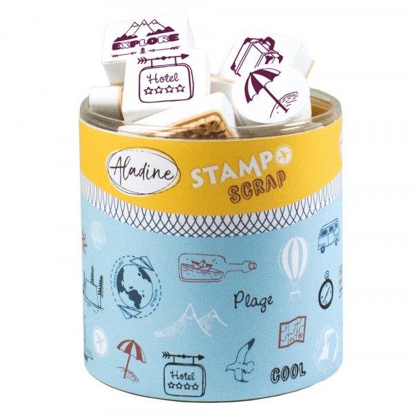 Timbres Stampo 42+1 pices - Voyage