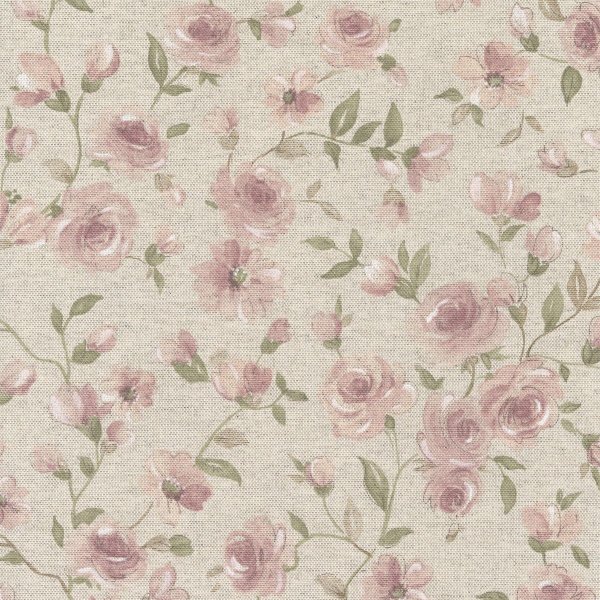 Tissu ciré textile Roses 13