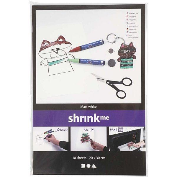 Feuilles plastiques rtractables - Blanc mat - 10 feuilles