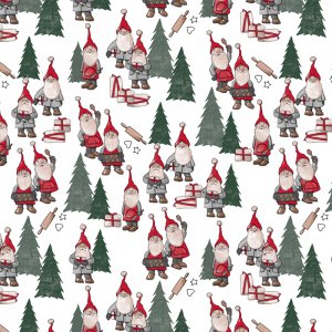 Toile cirée PVC Pères Noël - Etc. Blanc Toile cirée PVC Pères Noël - Etc. Blanc