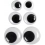 Yeux mobiles - non adhsifs - 12+14+20 mm - 18 pcs