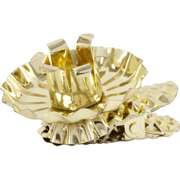 Clips lumineux - plaqués or - Ø40 mm - 8 pcs Clips lumineux - plaqués or - Ø40 mm - 8 pcs