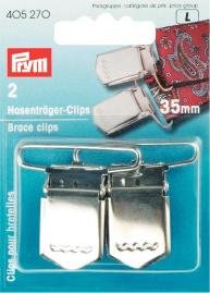 Clip de suspension 35 mm en acier trempé couleur argent. 2 pièces Clip de suspension 35 mm en acier trempé couleur argent. 2 pièces
