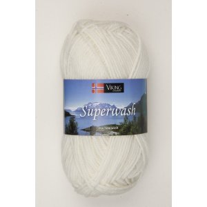 Fil Viking Superwash 50g - Blanc blanchi (100) Fil Viking Superwash 50g - Blanc blanchi (100)