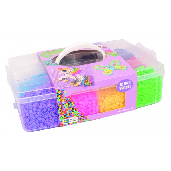 Perles en tube dans une bo�te de rangement 12000 perles