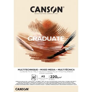 Bloc Mixedmedia Graduate 220g 30 feuilles - Gulockra Bloc Mixedmedia Graduate 220g 30 feuilles - Gulockra