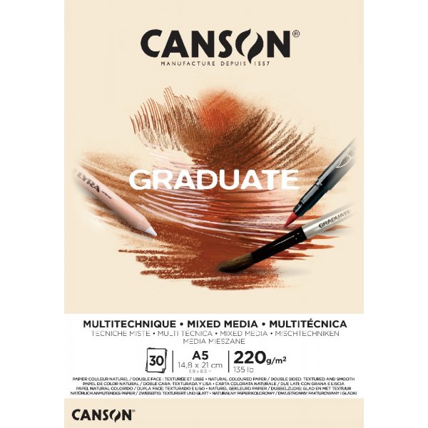 Bloc Mixedmedia Graduate 220g 30 feuilles - Gulockra