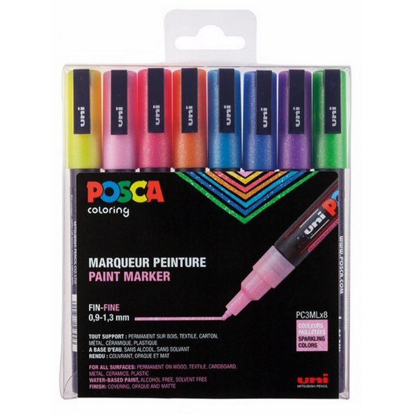 Posset PC-3M Paillettes - 8 stylos