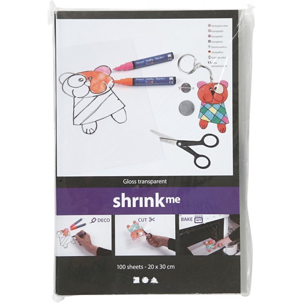 Feuille plastique rtractable - Transparent brillant - 100 feuilles