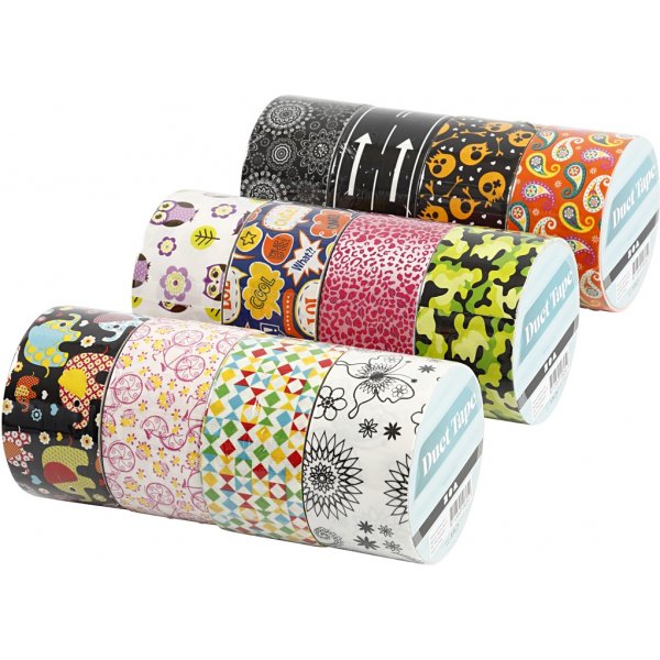 Ruban adhésif - motif - couleurs mélangées - 12 x 5 m Ruban adhésif - motif - couleurs mélangées - 12 x 5 m